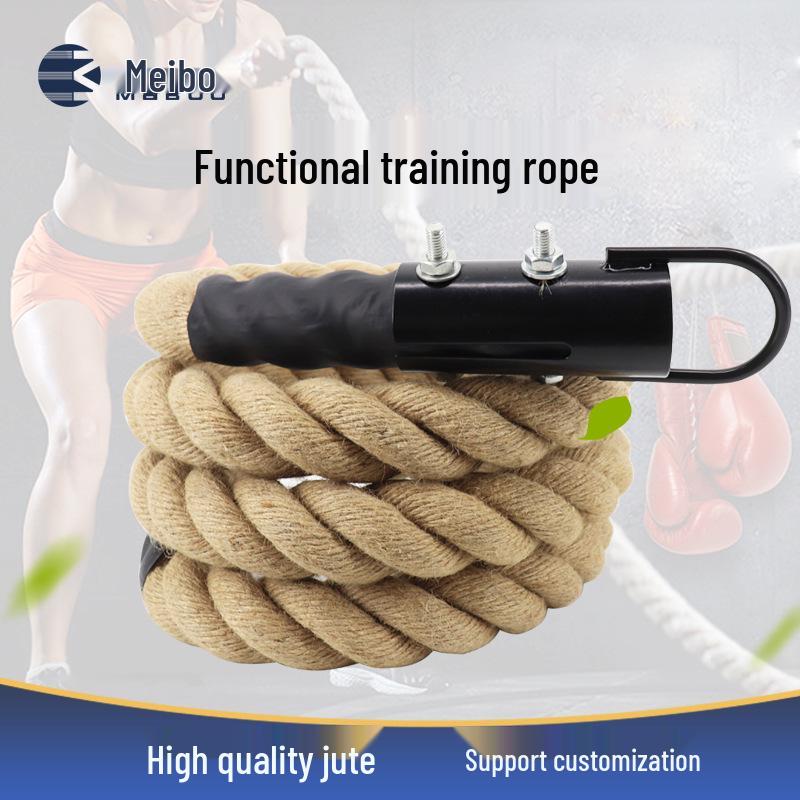 Gym & Outdoor Arm Strength Climbing and Battle Rope – Fitness, Tug of War, Swing, and Hemp Rope