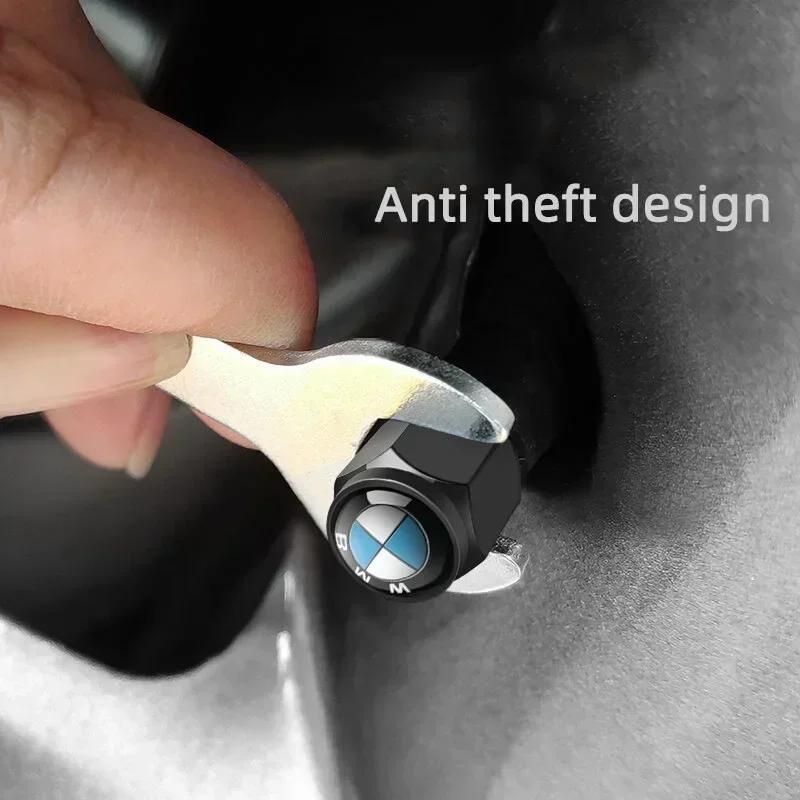 2025 Hot 4Pcs Car Wheel Tire Styling Tire Valve Air Nut Cover Car Logo Accessories For BMW E46 E52 E53 E60 E90 E91 F30 F20 F10 F