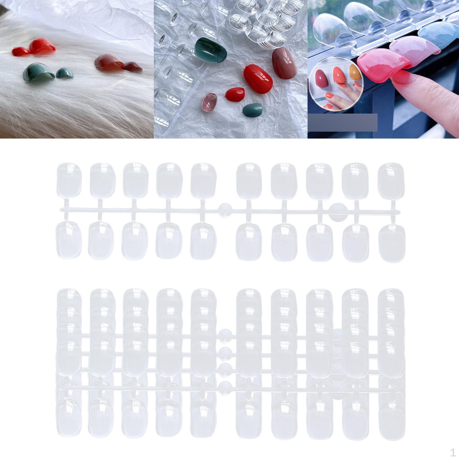 

120 Pieces Practice Nails Gel Design /Gel/ Card Full Cover Tips Chart Sticks for Displaying S
