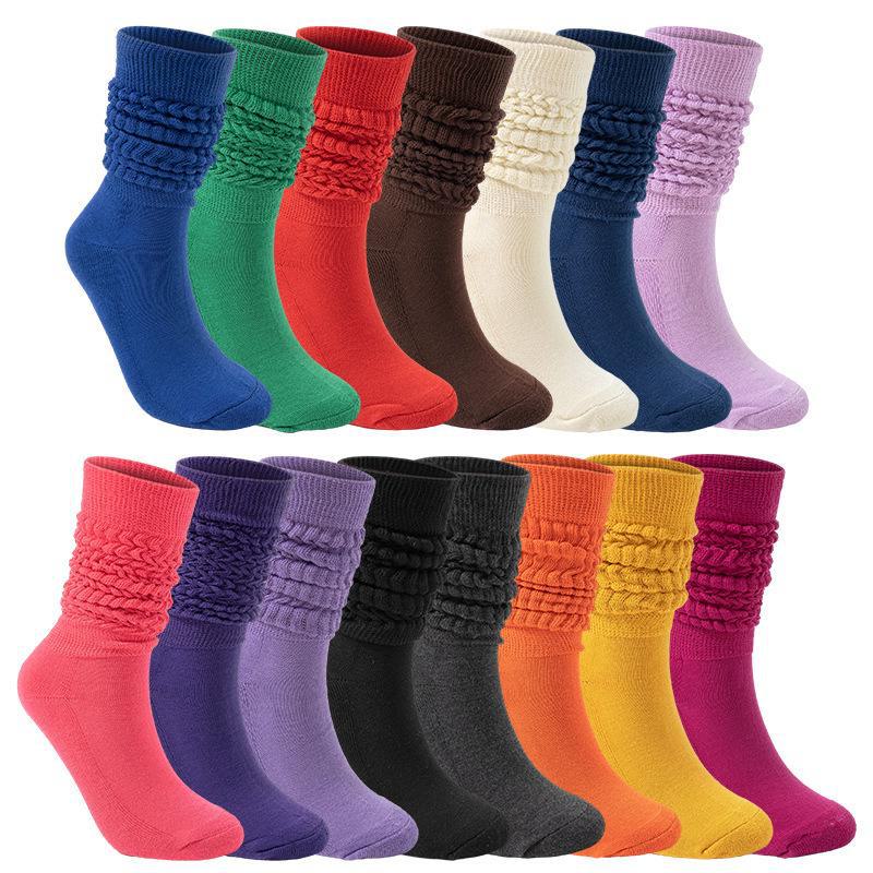 European & American Terry Towel Sports Socks - Slouch Style Bubble Running Pile Socks