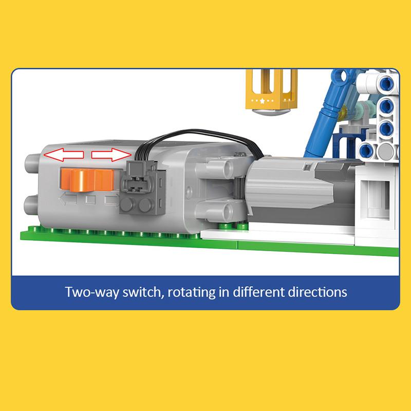 Wirbelnde Riesenradblöcke für Kinder, elektrisch leuchtendes Riesenrad für den Spielplatz, zum Zusammenbauen, neues Weihnachtsgeschenk, Ornamente