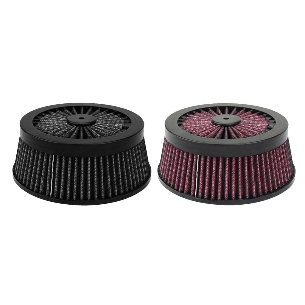 Replacement Motorcycle Air Cleaner Filter Round Tall Aluminum Filter Element for Harley Touring FXDLS Softail Trike