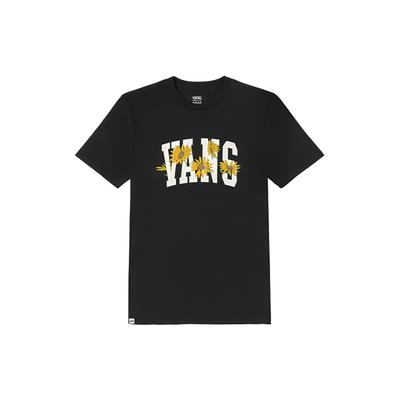 Vans Letter Daisy Print Crew Neck Short Sleeve T-Shirt Women Tops Black VN0008Z5BLK