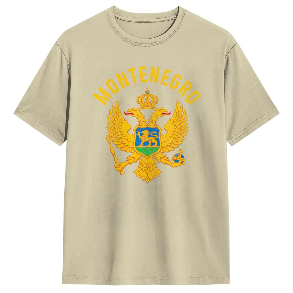 T-shirt Harajuku Spiaggia Bandiera Montenegro Magliette Novità 100% Cotone T-shirt Per Unisex Fantastica Maglietta a Maniche Corte