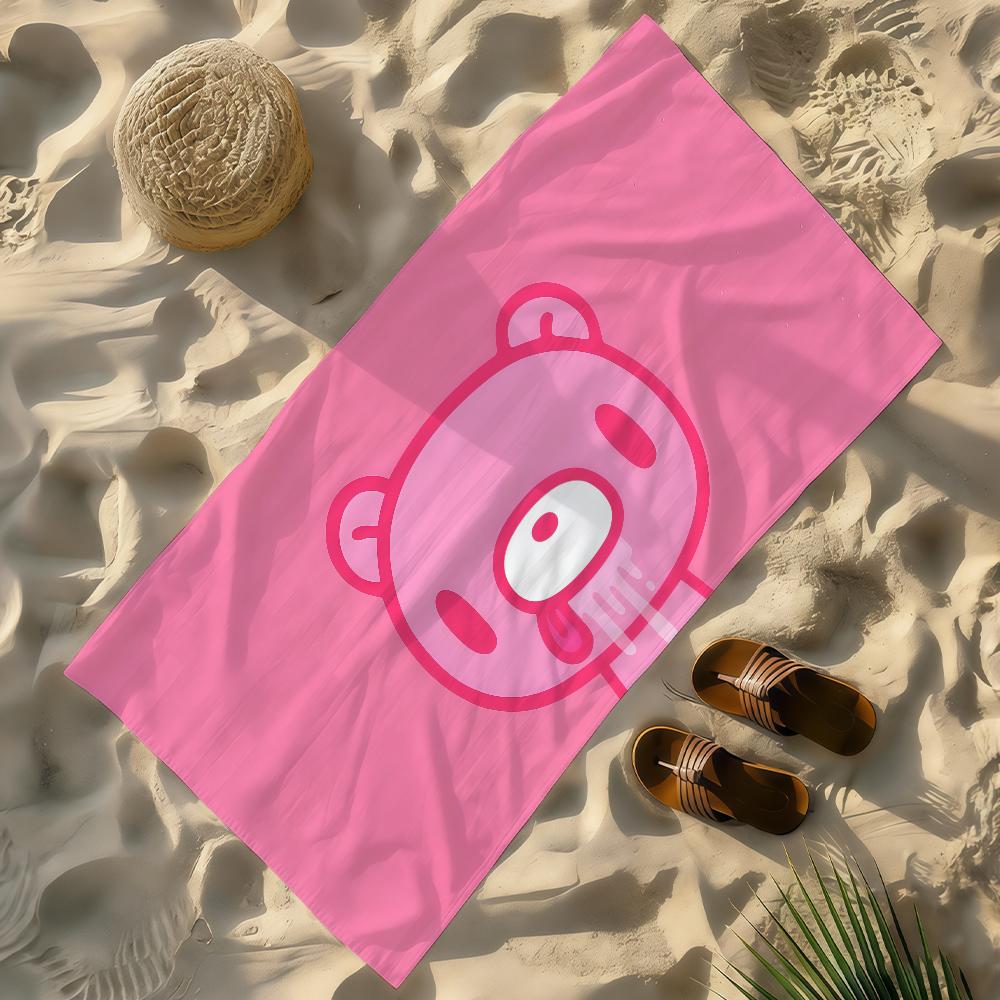 Cartoon G-Gloomy Rosa B-Bär-S Handtuch Weich Leicht Anti-Sand Großes Strandhandtuch Schnelltrocknend Bad Sport Familie