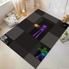 "Pixel Art Style Carpet with Purple Character and Dark Theme" Suitable for use as an anti-slip for living room bedroom sofas
