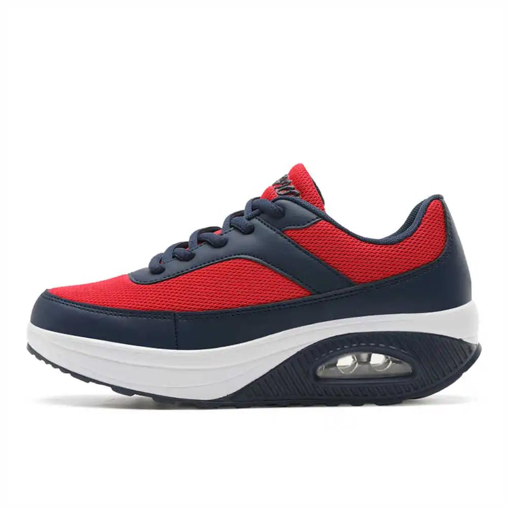 Fashion High Wedge Large Size Women Lace-up Boots Long Shoes Shoes Due To 35 Sneakers Sports Gym Design Boty Sneakeres All Brand