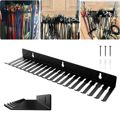 Appendi-Cavi da Parete Portaoggetti da Studio Organizzatore di Cavi Organizzatore a 20 Slot per Chitarra/Euro Rack/Musica per Computer