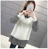 Sweater Women Autumn New Outer Wear Loose Shirt Collar Fake Two Piece Knit Sweater