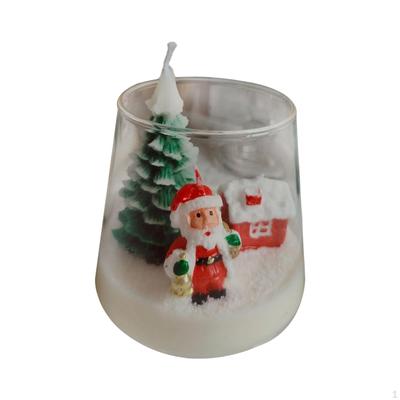 Christmas Tealight Candle Tabletop Ornament for Dinner Shelf Home Decoration Santa Claus
