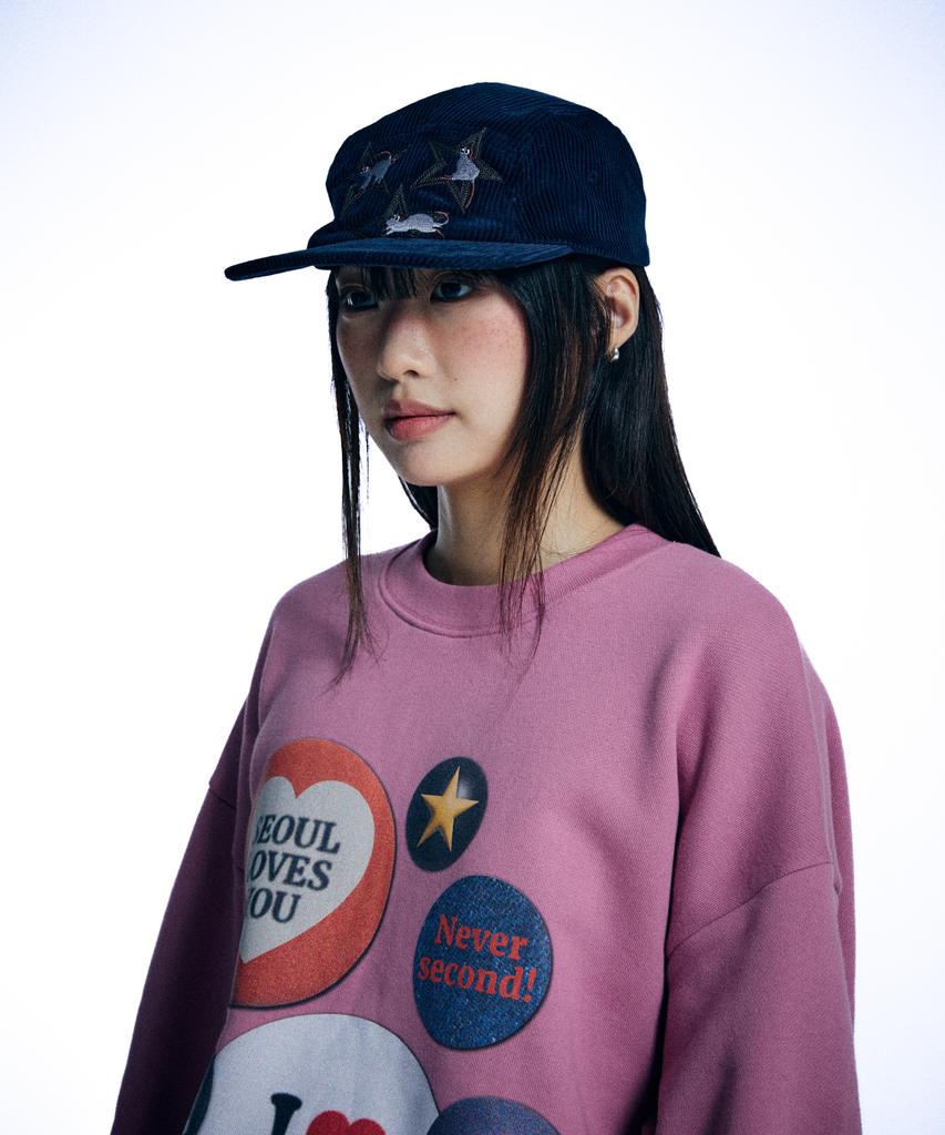 Yueolssesi Triple Meow Camp Cap (Navy)
