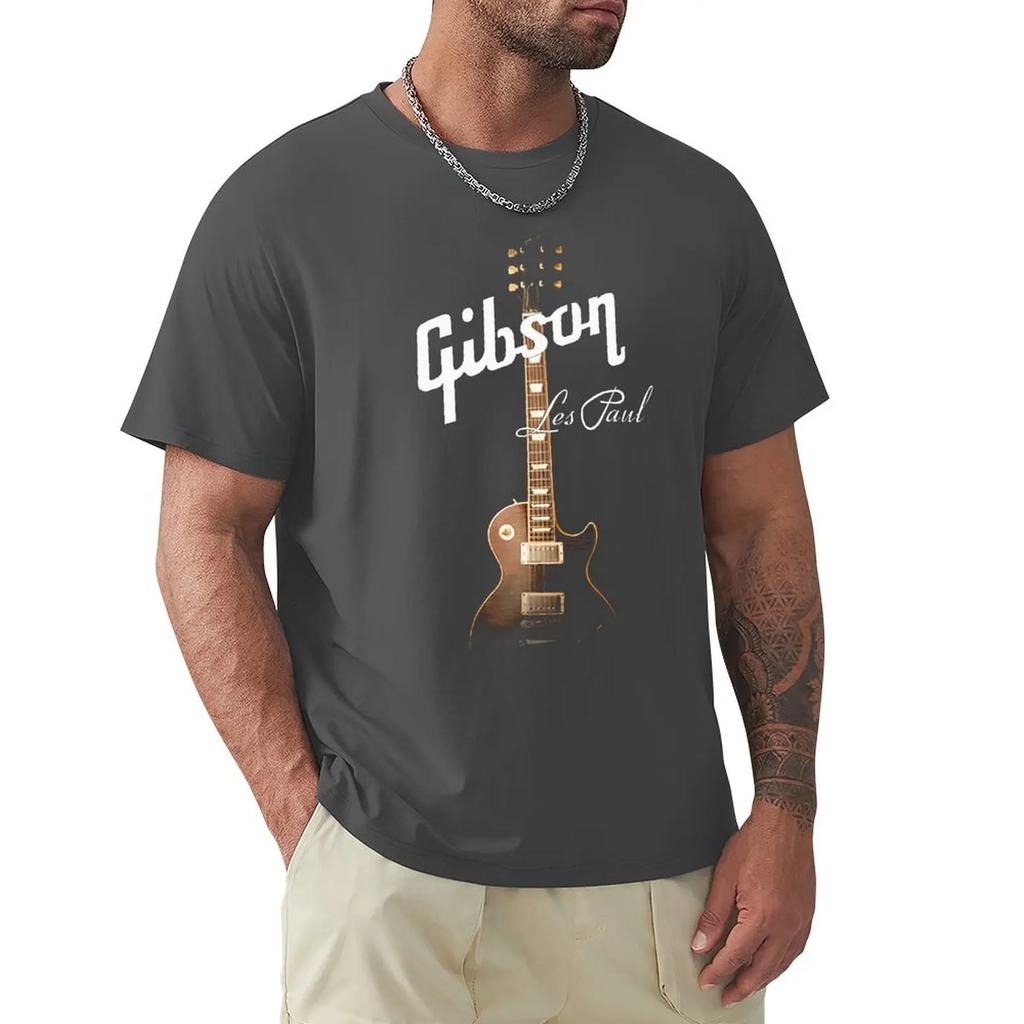 Cool Gibson Guitar T Shirts Graphic Tee Mens Gibson T-shirts Rock Grunge Music Lover Tshirts Hipster Tops Hip Hop Casual Tops