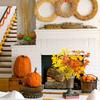 6Pcs Artificial Maple Leaves Branches Fake Fall Maple Shrubs for Thanksgiving Christmas Festival Garland Decoration