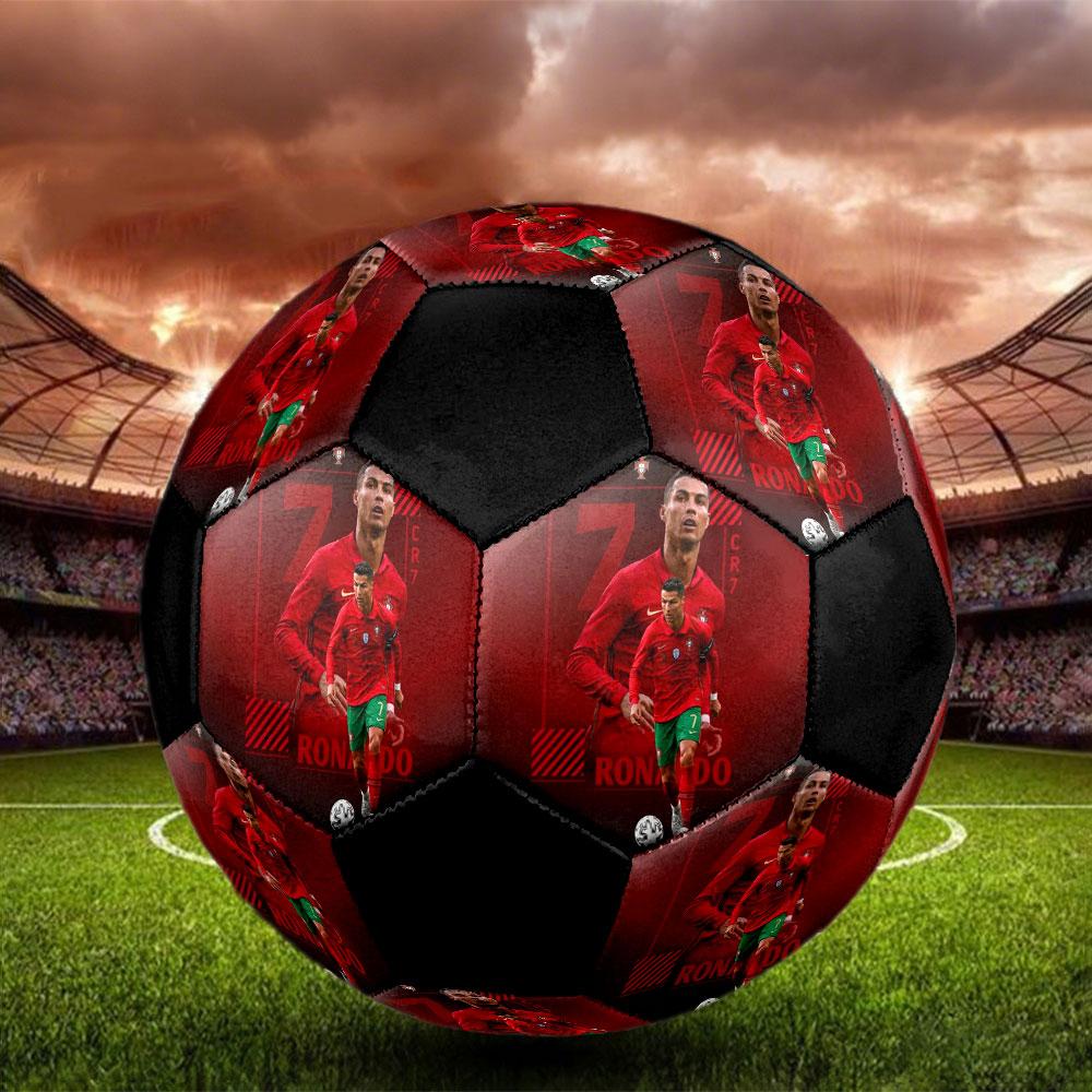 1 PZ Pallone da calcio Cristiano Ronaldo Urban taglia 5 Pallone da calcio indoor Praha Colorato Per tutte le età Cucito a macchina PVC Pronto per la competizione Resistente Alta rimbalzo