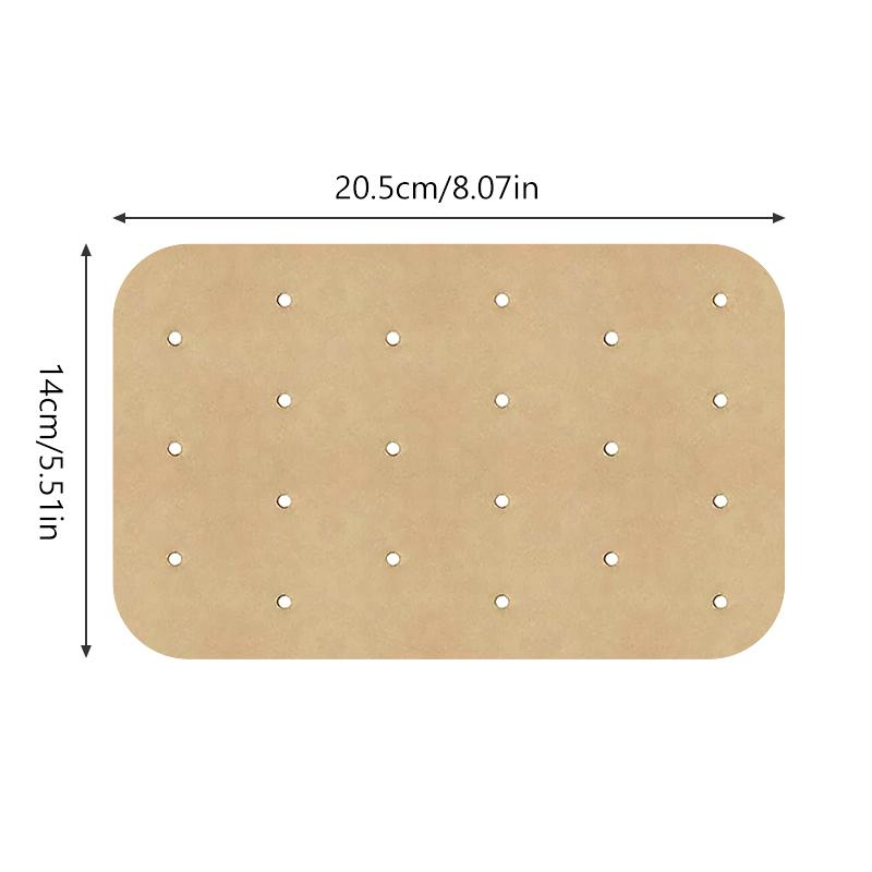 100Pcs Air Fryer Paper Disposable Non-Stick Kitchen Baking Oil-Proof Paper Micro-Wave Barbecue Oven Fryer Papers Steamer Paper