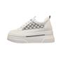 Small inner height increase thick-soled wedge heel 2025 summer new casual women's net shoes breathable and comfortable muffin white shoes