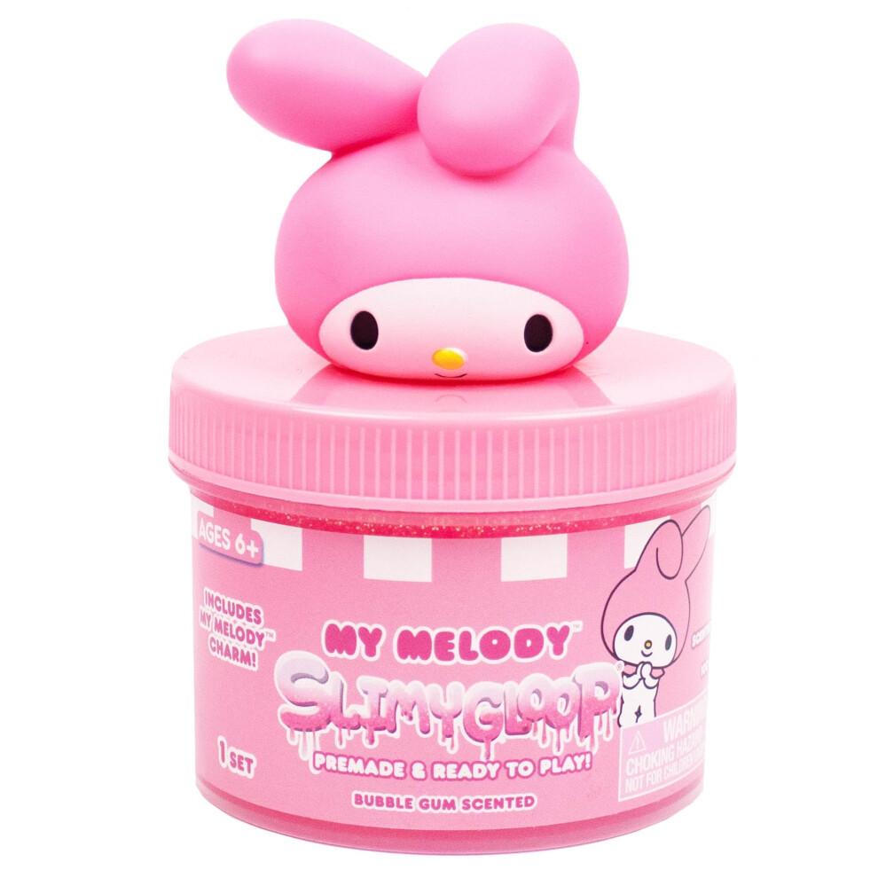 Barattolo My Melody SLIMYGLOOP 8 oz Slime Rosa Profumato alla Gomma da Masticare Include Perline & Ciondolo My Melody Cose Sanrio Slime Hello Kitty Slime per Bambini Ciao