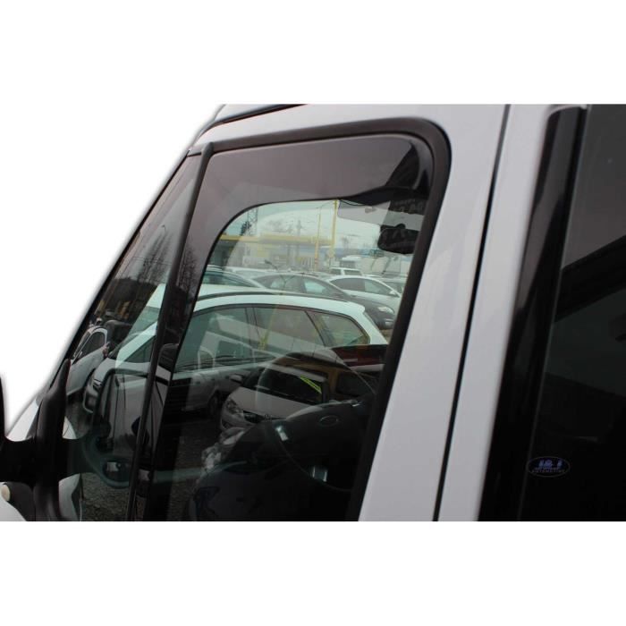 Déflecteurs D'air - J&J AUTOMOTIVE - Ford Transit 2006-2013 - Fumé - Acrylique Renforcé - Installation Facile