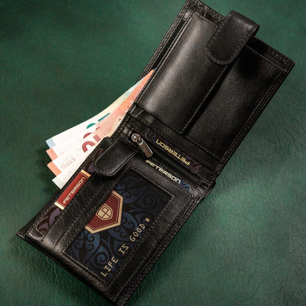 Skórzany męski portfel Peterson MR-11L-CN