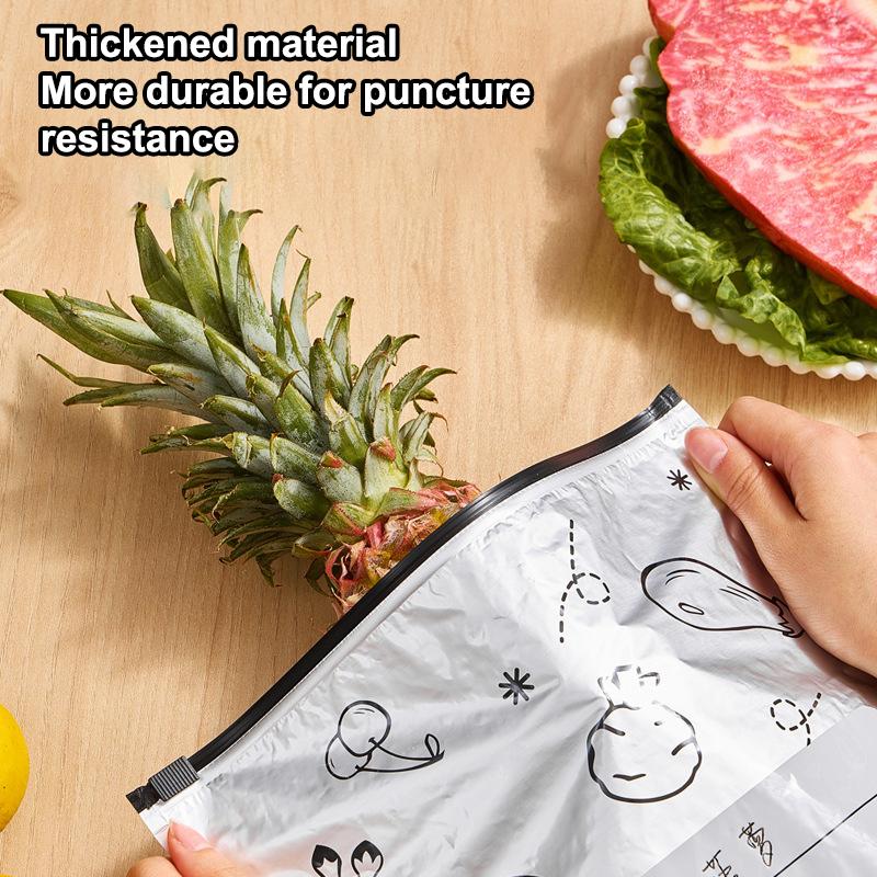 10Pcs Slide Fastener Aluminum Foil Food Bag Leakproof Freezer Safe Kitchen Fresh Bag Sealed Fresh-Keeping Home Use Durable Bag