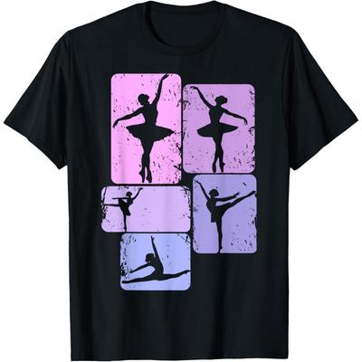 Girl Loves Ballerina Ballet Dancing T Shirts Men Humor Streetwear Tee Shirt Short Sleeve Unisex Christmas Gifts Loose Clothing