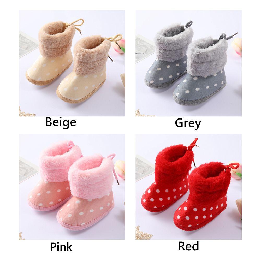 Toddler Cozy Fleece Soft Sole Non-Skid Boots First Walking Shoes Baby Snow Boots Infant Shoes