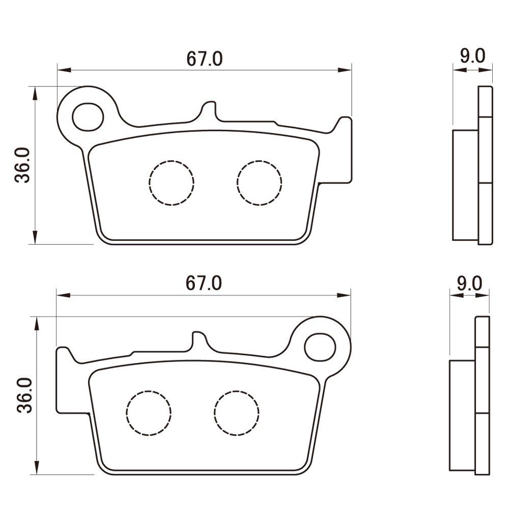 Daytona Motorcycle Brake Pads Red Pads (Semi-Metal Pads) YZ450F (08-16) WR250R (07-17) YZ250FX (15-17)