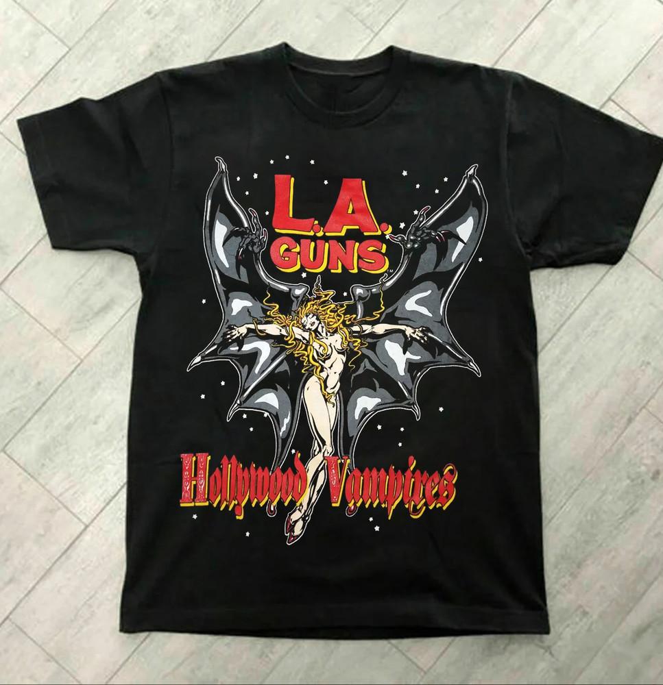 

LA Guns Band Black T-Shirt Cotton Full Size Unisex S-5XL SC266 Unisex T-Shirt L