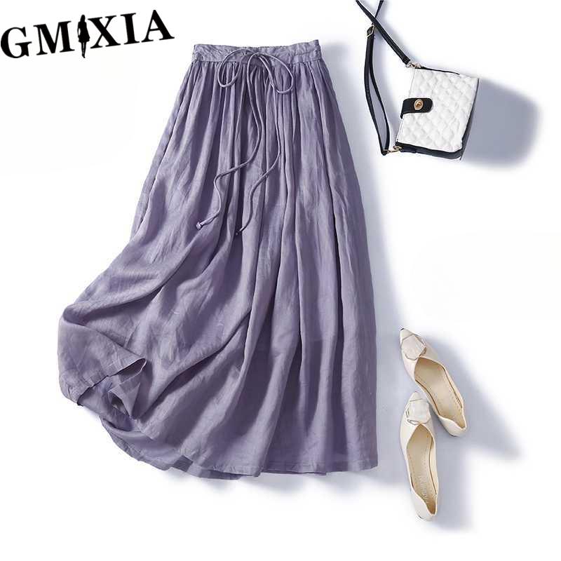 

GMXIA Женская Модная Повседневная Однотонная Юбка с Принтом на Лето Весну XXL фиолетовый