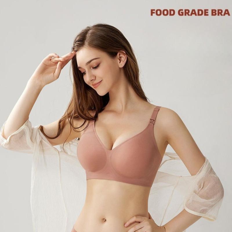 Antibacterial Seamless Maternity Nursing Bra Plus Size Postpartum Breastfeeding Bra Front Opening Wire-free Maternity Bra