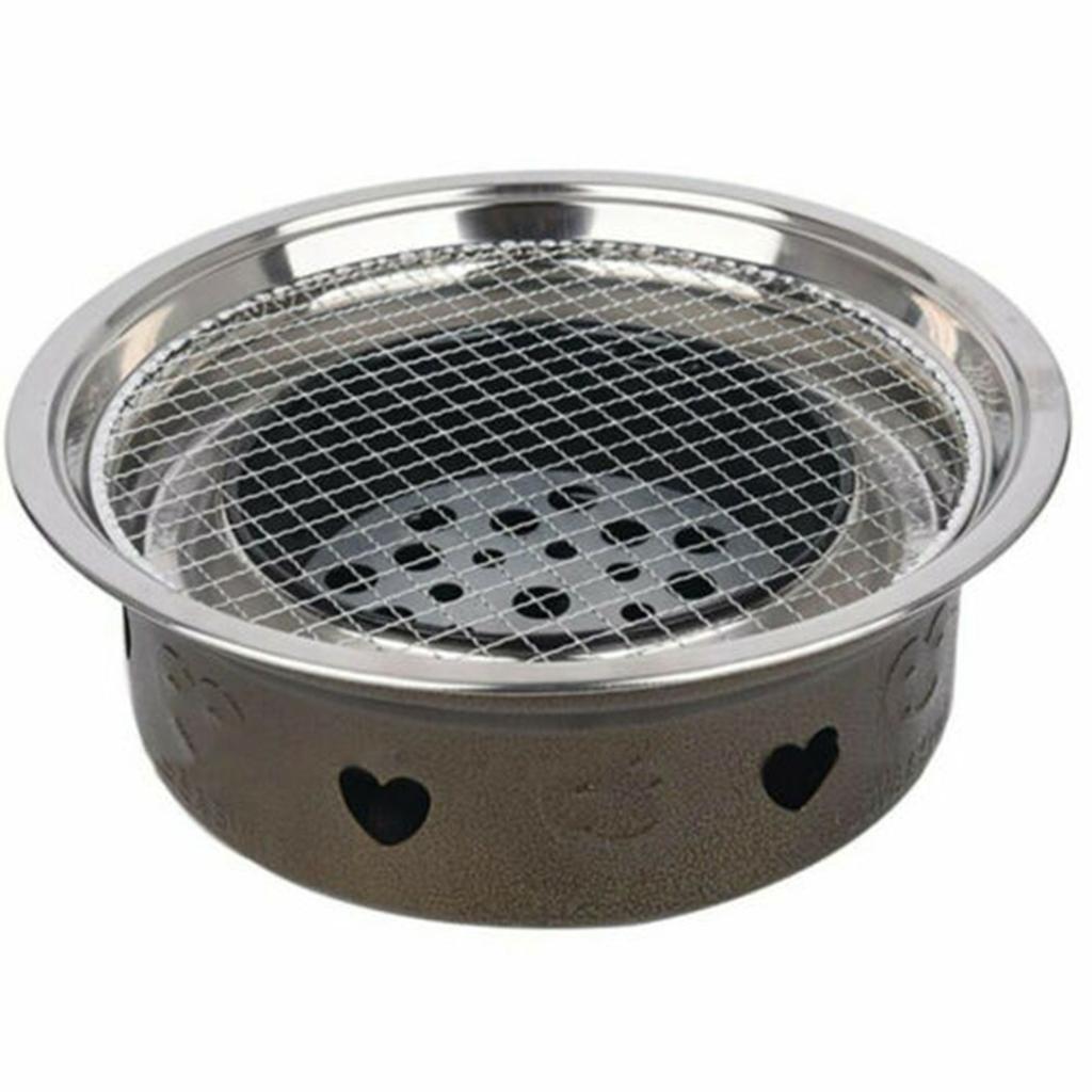 Round Barbecue Grill Mesh Wire Net Stainless Steel Racks Grid Grate Picnic