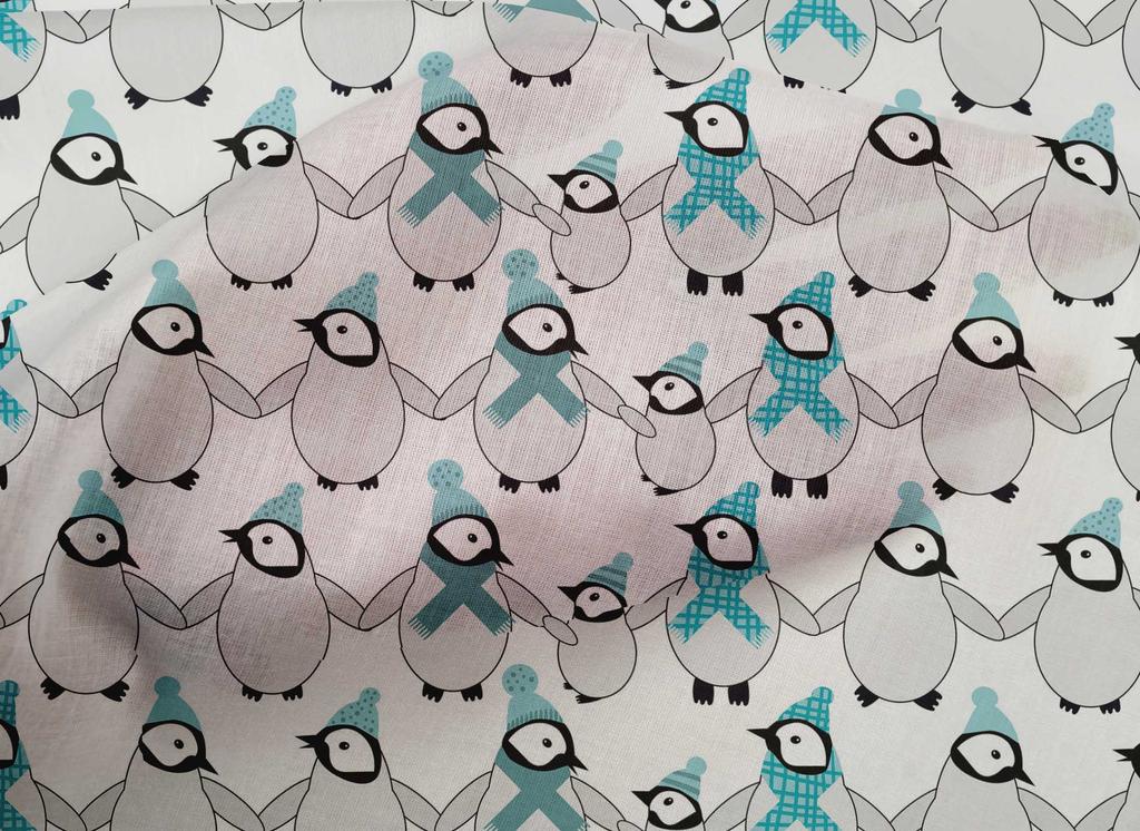 oneOone Cotton Poplin Dusty Teal Green Fabric Kawai Sewing Material Print Fabric By The Yard 42 Inch
