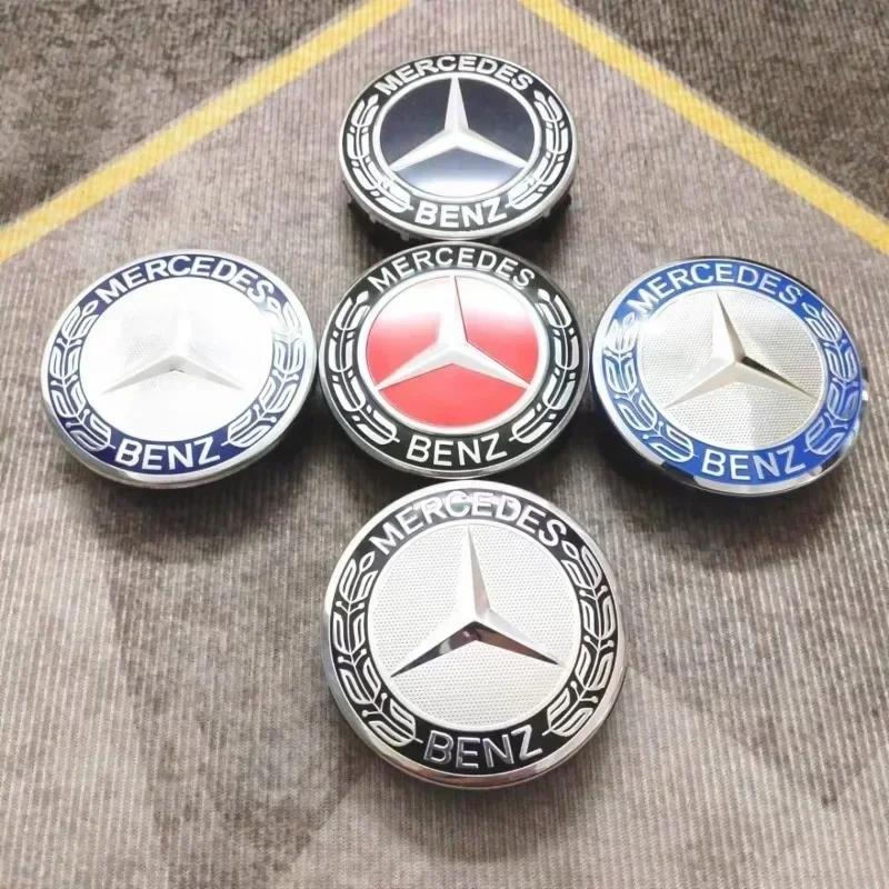AABGU1 4 pieces 60MM Car Wheel Center Hub Caps Cover decorate Accessories For MERCEDES BENZ AMG W166 W253 X253 X205 GLC/GLE/ML-class