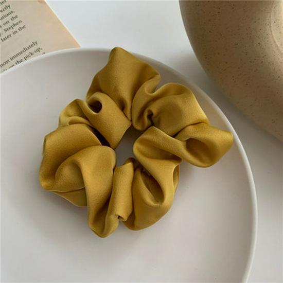 French Satin Large Intestine Hair Tie - Girlish Korean Rubber Band Hair Accessory