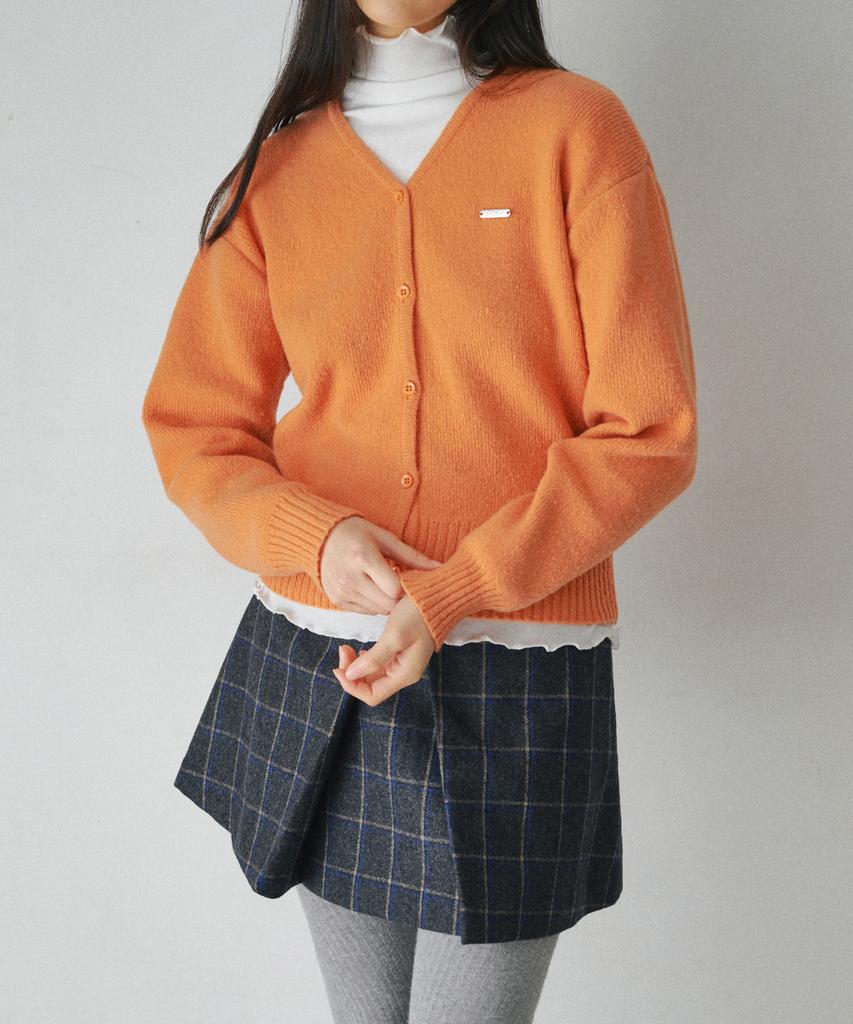 Belloel Check Wool Pleated Mini Skirt Melange