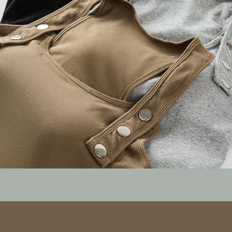 Fashion Tank Top Button Wide Shoulder Tank Top Racerback Fixed Cup Inner Layer Outer Wear Bottom Shirt
