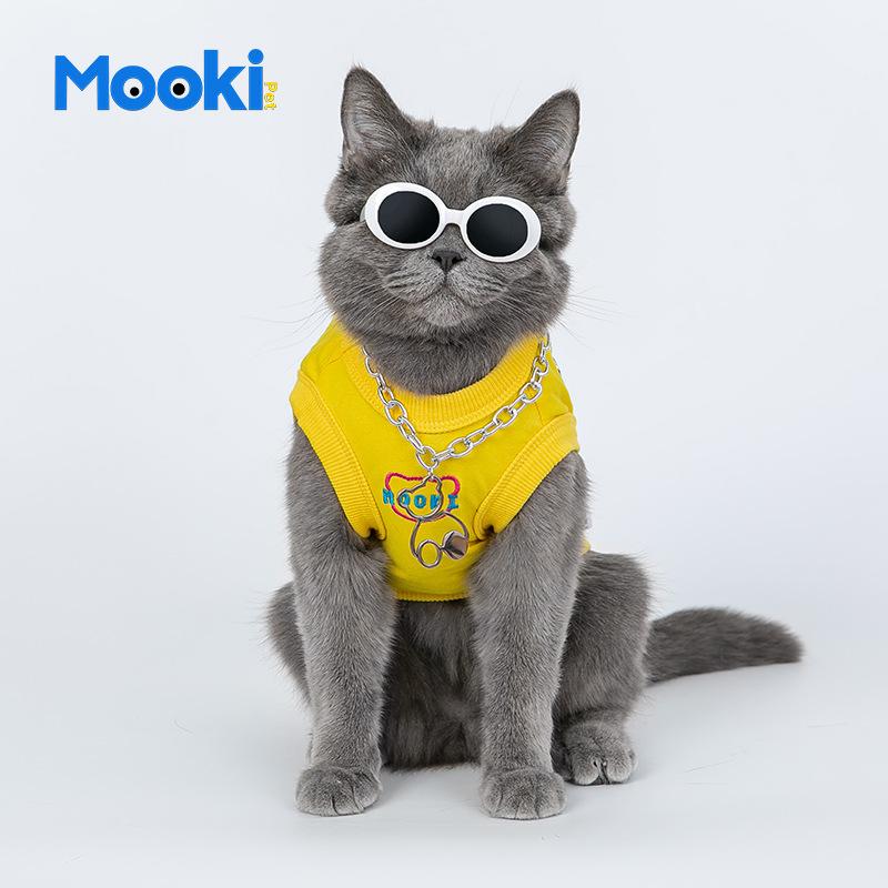 

Mookipet Одежда для домашних животных Одежда для собак Майка Love Pink Bear/тонкая майка для собак Майка для кошек