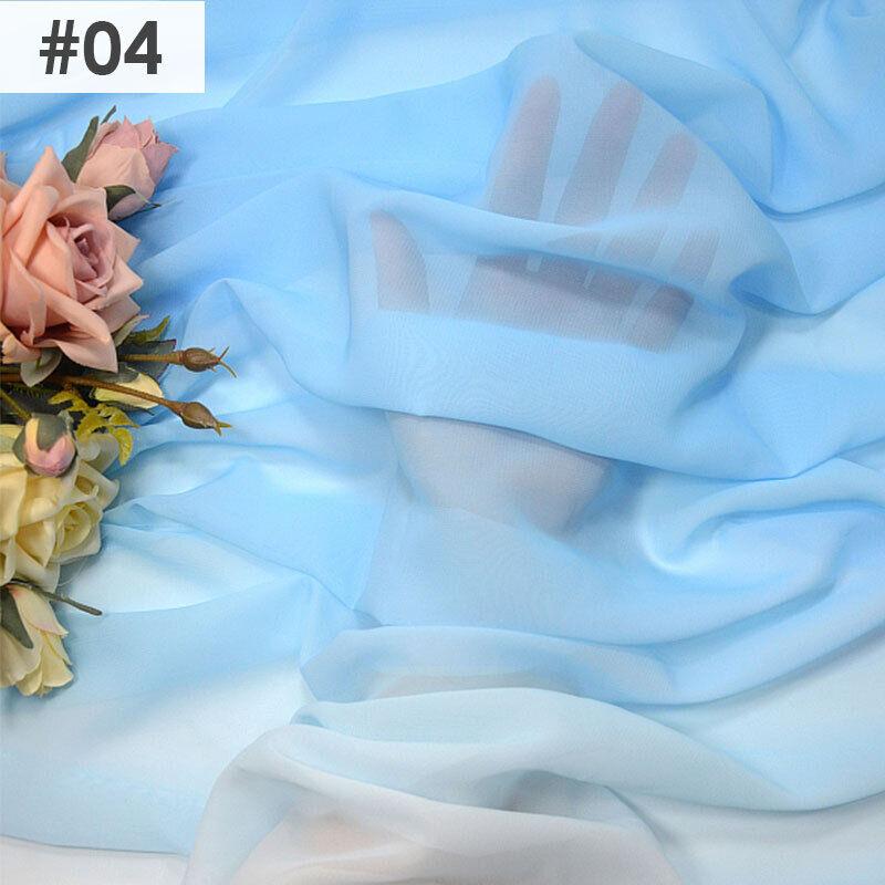 Gradient Color Rainbow Chiffon Fabric Scarf Sewing Craft DIY Ancient Style Hanfu Dress Stage Costume Decor Clothing Supplies