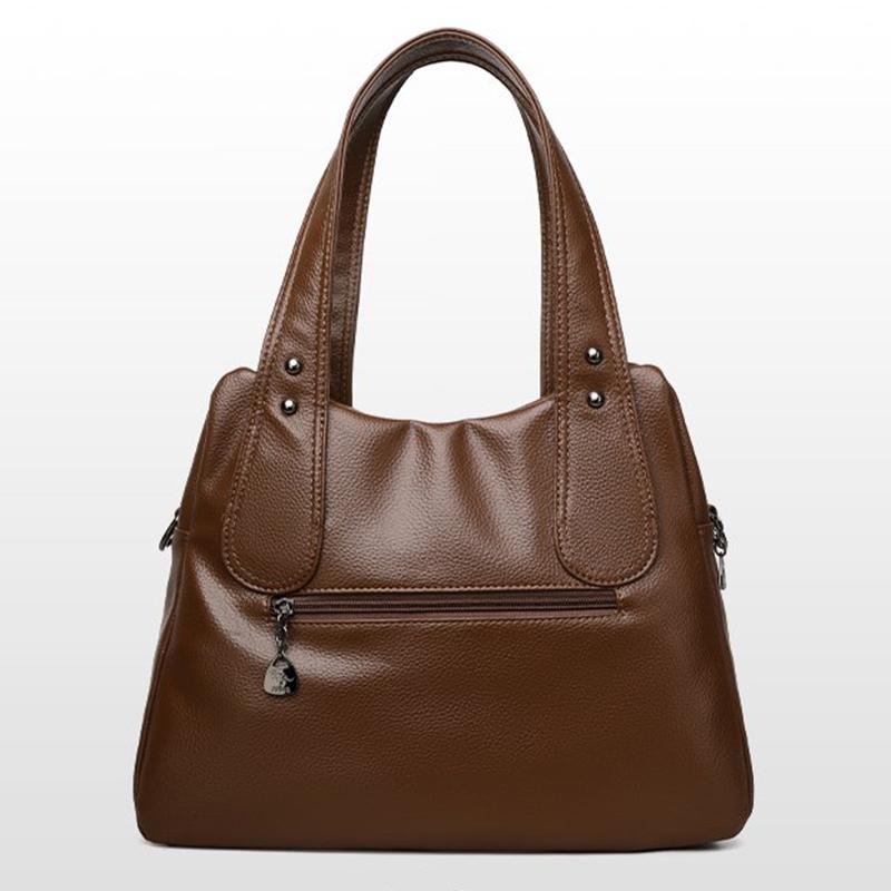 Vintage Faux Leather Handbag for Women Multi-pocket Shoulder Bag Casual Commuter Tote Bag Perfect for Daily Commuting Shopping Ladies' Holiday Gifts