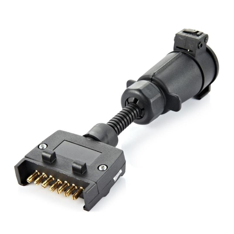 

ABS Material 7 Way Trailer Connector Weatherproof Designs 7 Pin Electrical Adapter Plugs 20cm for Towing Applications 1