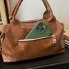 Modische Damen-Lederhandtasche Vintage Boston Boston-Tasche Umhängetasche mit abnehmbarem Riemen Geeignet für Arbeit, Einkaufen und Reisen