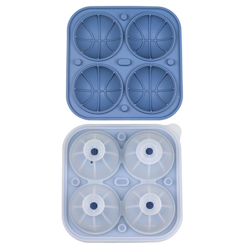 Silicon Whiskey Silicone Ice Grid Basketball Ice Grid Ice Hockey Ice Box with Funnel Silicone Ice Grid Ice Cube Mould