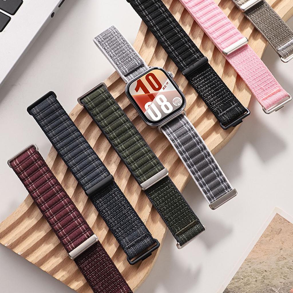 Woven Nylon Watch Band for Huawei Watch Fit 4 Pro/Fit 4/Fit 3 Breathable Magic Tape Closure Replacement Strap