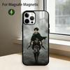 Anime Attack on Titan Phone Case For iPhone17,16,15,14,13,12,11 Plus,Pro Magnetic with Magsafe Wireless Charging