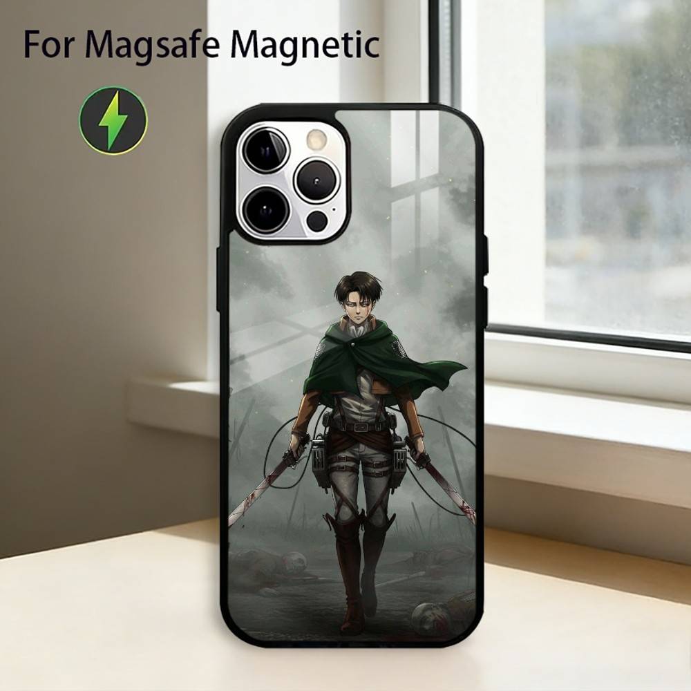 Anime Attack on Titan Phone Case For iPhone17,16,15,14,13,12,11 Plus,Pro Magnetic with Magsafe Wireless Charging