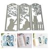 Window Kitten Die Cut Stencils Heavy Duty Carbon Steel Cutting Dies Scrapbooking Embossing Paper Dies for Card Making