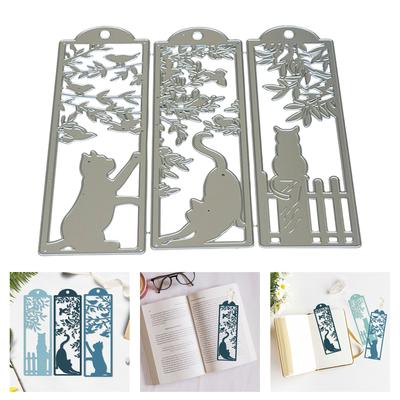 Window Kitten Die Cut Stencils Heavy Duty Carbon Steel Cutting Dies Scrapbooking Embossing Paper Dies for Card Making