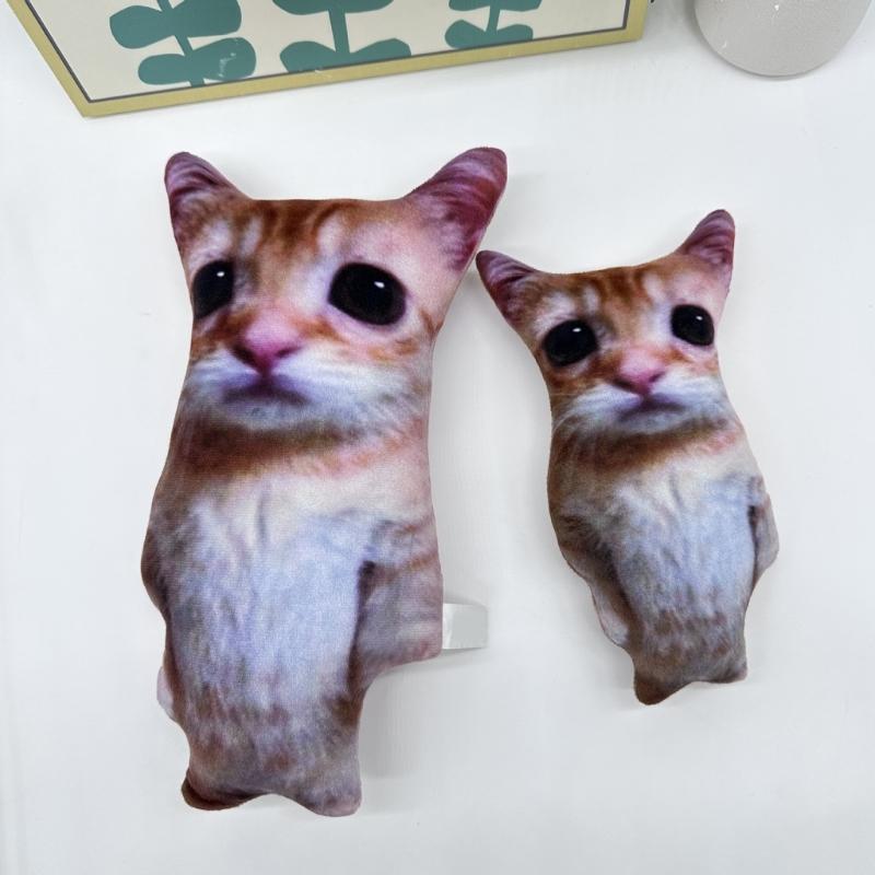 Cuddly Animals Plushie Throw Pillow El Gato Animals Plush Soft Stuffed Felines for Snuggles Play Used for Home Decors