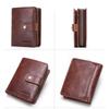 Men Crazy Horse Leather Wallet Clutch RFID Blocking Multi-Functional