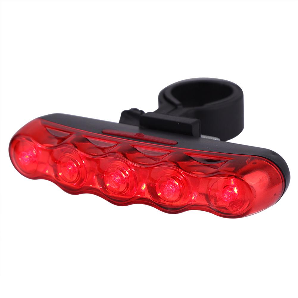 Waterproof Night Warning Lamp 5LED High Bright Taillight for Mountain Bike